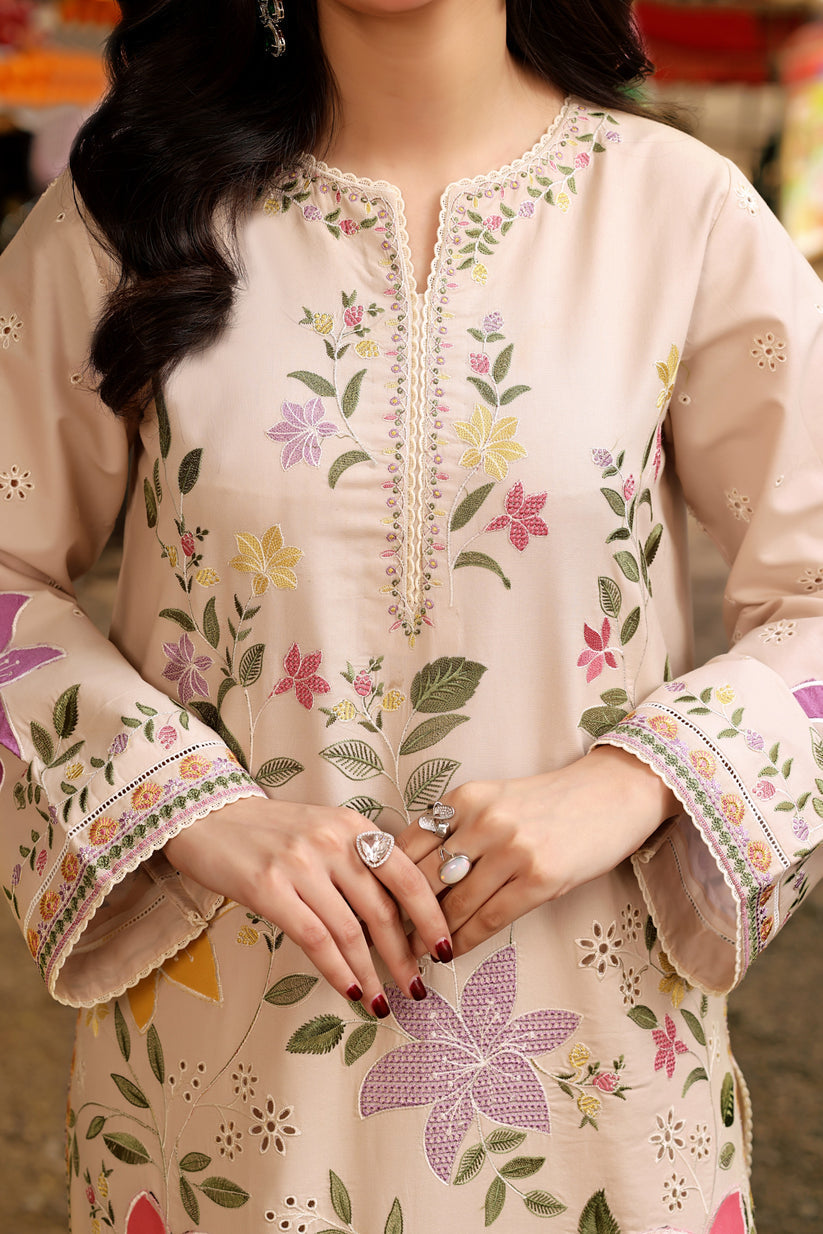 Embroidered Lawn 3 Piece Unstitched Shirt With Digital Printed Jacquard Dupatta-5245
