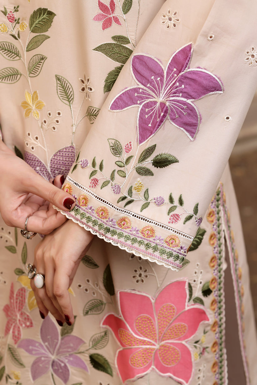 Embroidered Lawn 3 Piece Unstitched Shirt With Digital Printed Jacquard Dupatta-5245