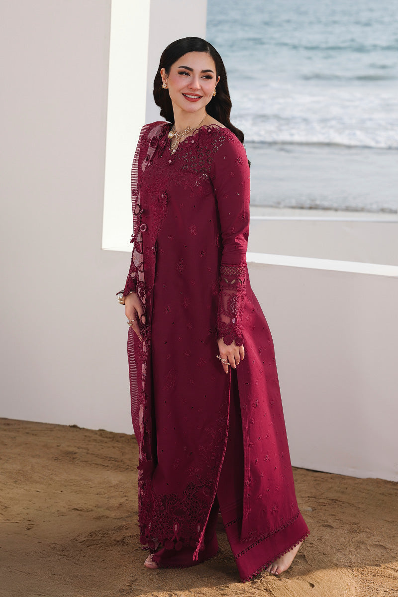 Embroidered Lawn 3 Piece Unstitched With Organza Embroidered Dupatta-5219