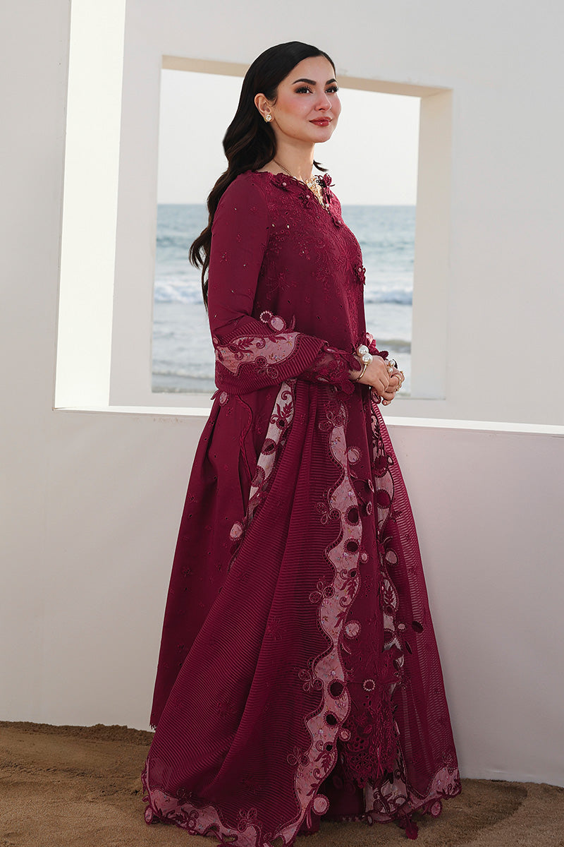 Embroidered Lawn 3 Piece Unstitched With Organza Embroidered Dupatta-5219