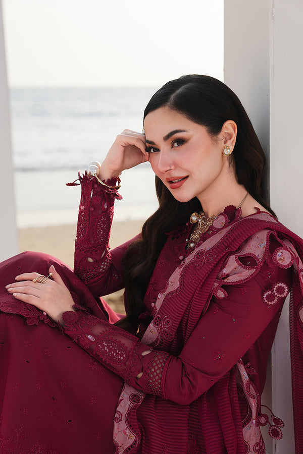 Embroidered Lawn 3 Piece Unstitched With Organza Embroidered Dupatta-5219