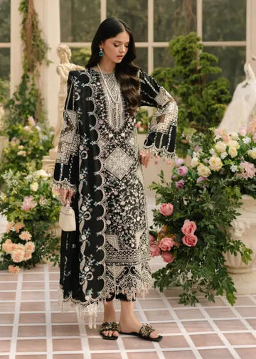 Embroidered Lawn 3 Piece Unstitched Shirt With Khadi Net Embroidered Dupatta-5216
