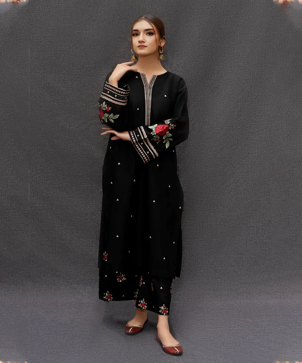 2PC Lawn Embroidered Shirt-5195