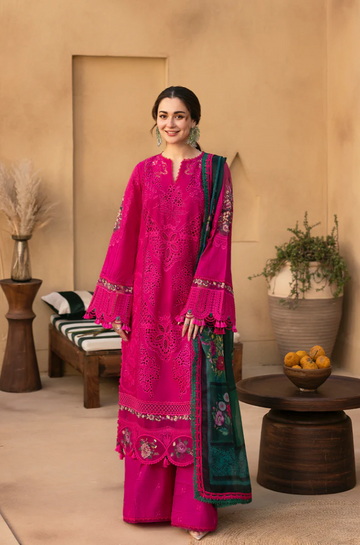 Embroidered Lawn 3 Piece Unstitched Shirt Shirt With Digital Printed Jacquard Dupatta- 5038