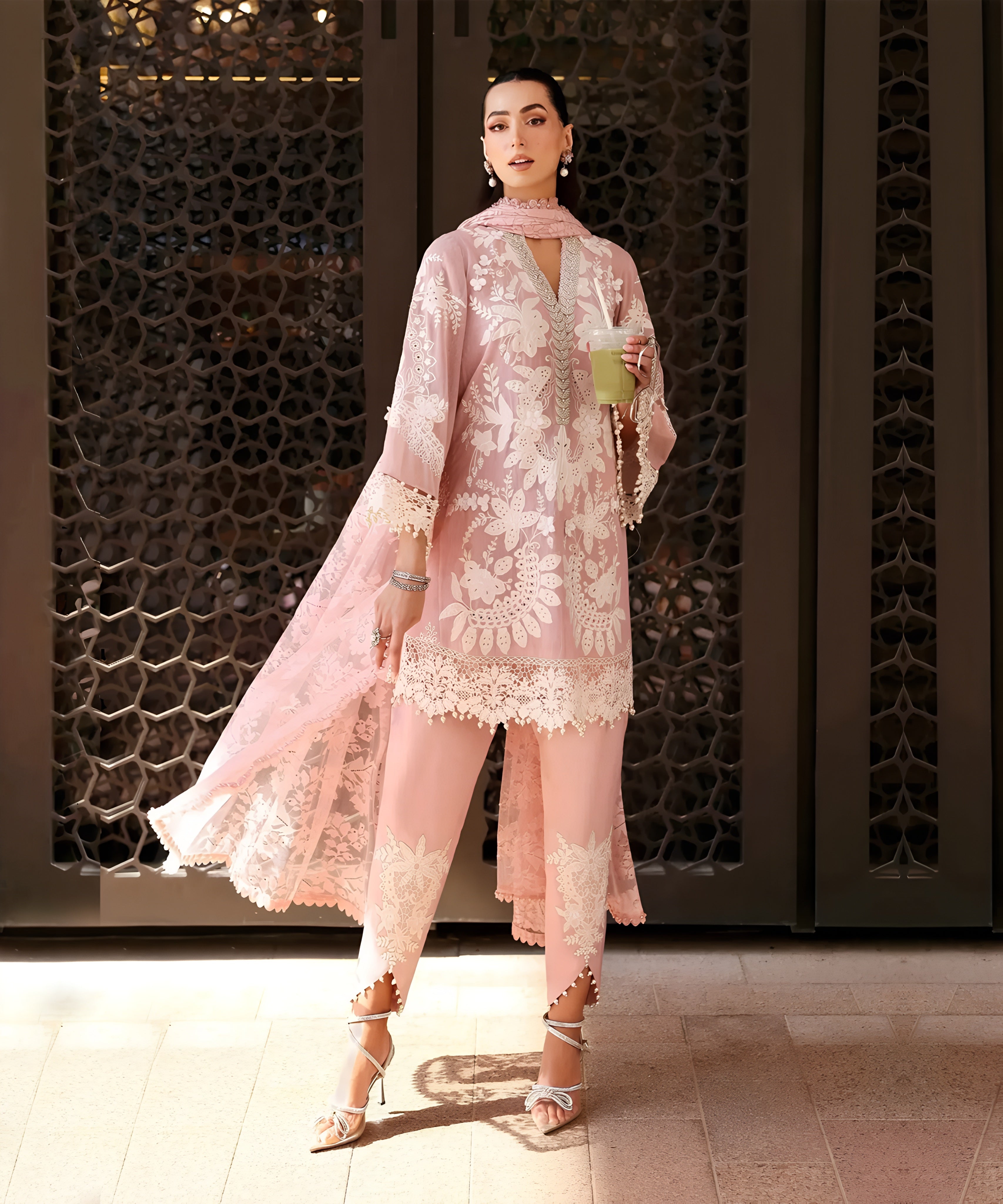 Embroidered Lawn 3 Piece Unstitched Shirt With Chiffon Digital Printed Dupatta - 5277