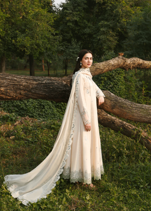 Embroidered Lawn 3 Piece Unstitched With Khadi Net Embroidered Dupatta-5249