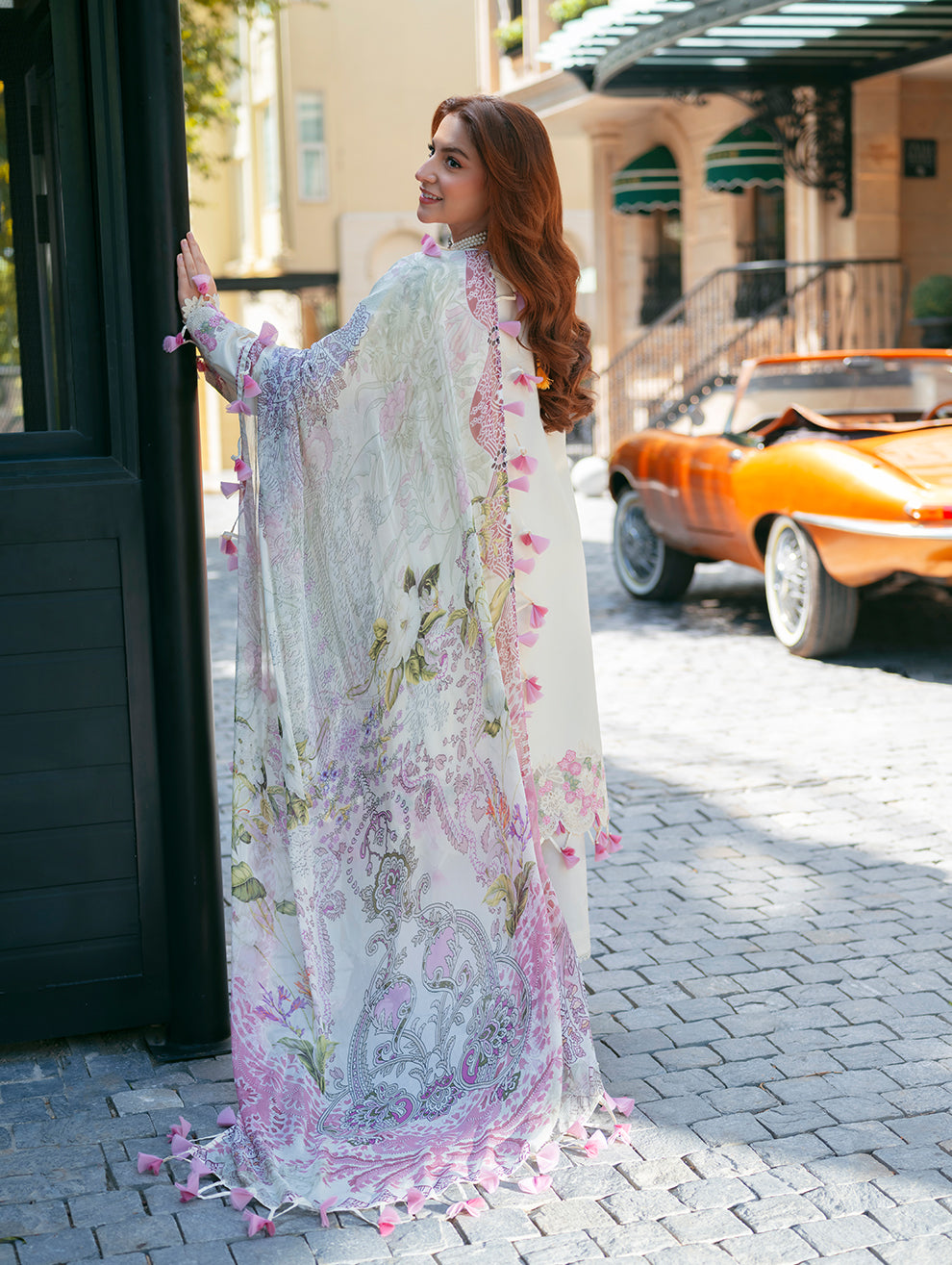 Embroidered Lawn 3 Piece Unstitched Shirt With Chiffon Printed Dupatta-5308
