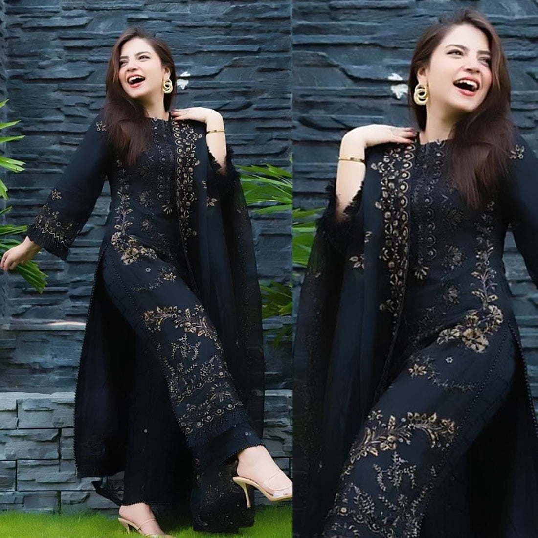 Embroidered Lawn 3 Piece Unstitched Shirt with Organza Embroidered Dupatta- 5012