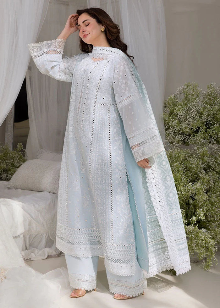 Embroidered Lawn 3 Piece Unstitched Shirt with Digital Printed Chiffon Dupatta-5103