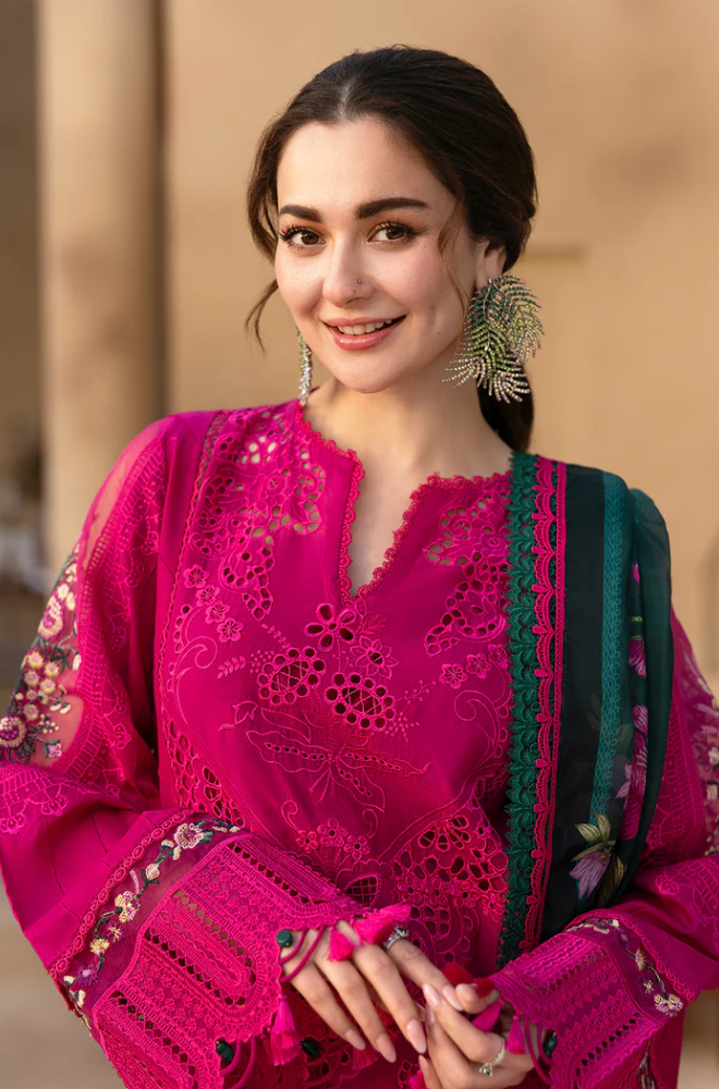Embroidered Lawn 3 Piece Unstitched Shirt Shirt With Digital Printed Jacquard Dupatta- 5038