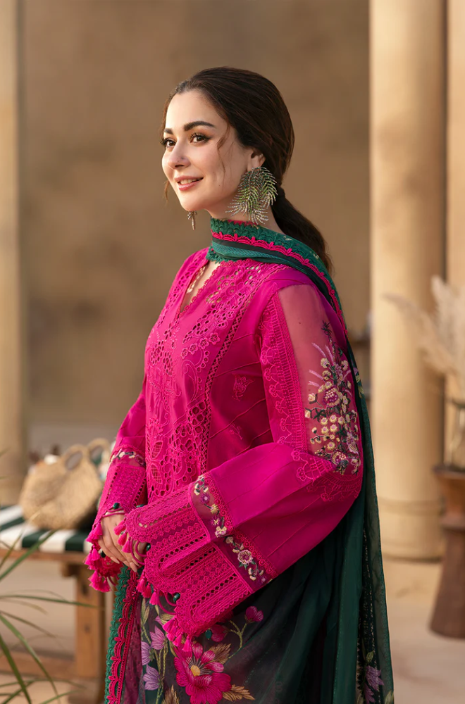 Embroidered Lawn 3 Piece Unstitched Shirt Shirt With Digital Printed Jacquard Dupatta- 5038