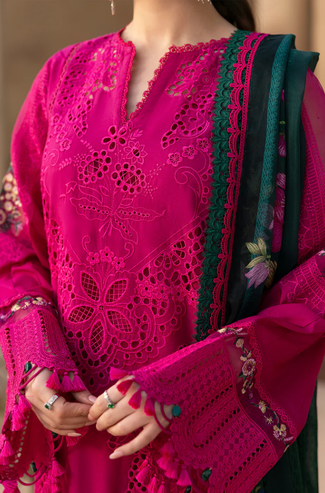 Embroidered Lawn 3 Piece Unstitched Shirt Shirt With Digital Printed Jacquard Dupatta- 5038