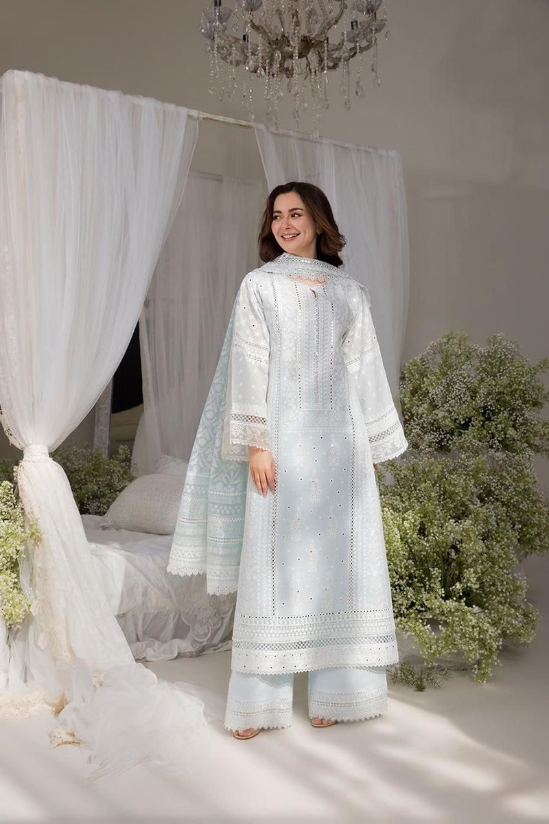 Embroidered Lawn 3 Piece Unstitched Shirt with Digital Printed Chiffon Dupatta-5103