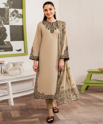 Embroidered Lawn 3 Piece Unstitched Shirt Shirt with Digital Printed Jacquard Dupatta-5093