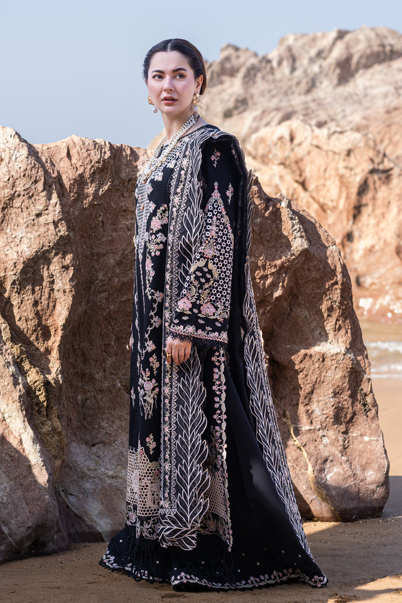 Embroidered Lawn 3 Piece Unstitched With Organza Embroidered Dupatta-5400