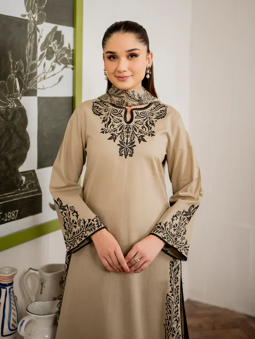 Embroidered Lawn 3 Piece Unstitched Shirt Shirt with Digital Printed Jacquard Dupatta-5093