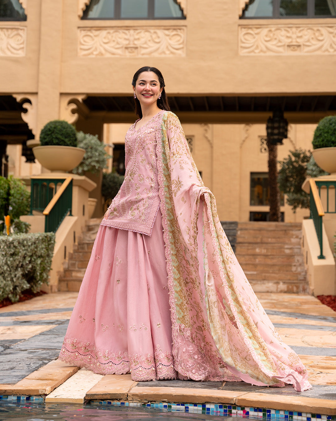 Embroidered Lawn 3 Piece Unstitched Shirt With Chiffon Printed Dupatta-5260