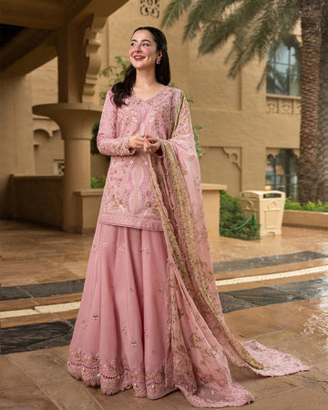 Embroidered Lawn 3 Piece Unstitched Shirt With Chiffon Printed Dupatta-5260