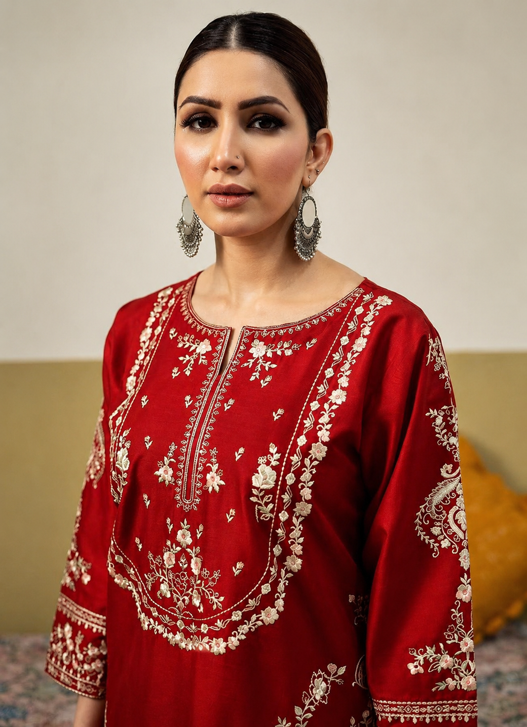 Unstitched 2-Piece Lawn Suit Embroidered Suit-5254