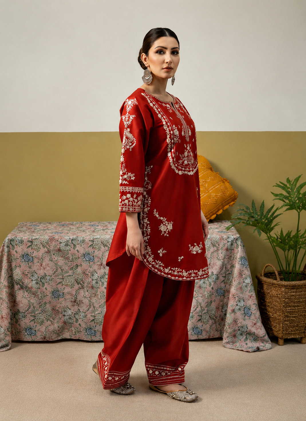 Unstitched 2-Piece Lawn Suit Embroidered Suit-5254