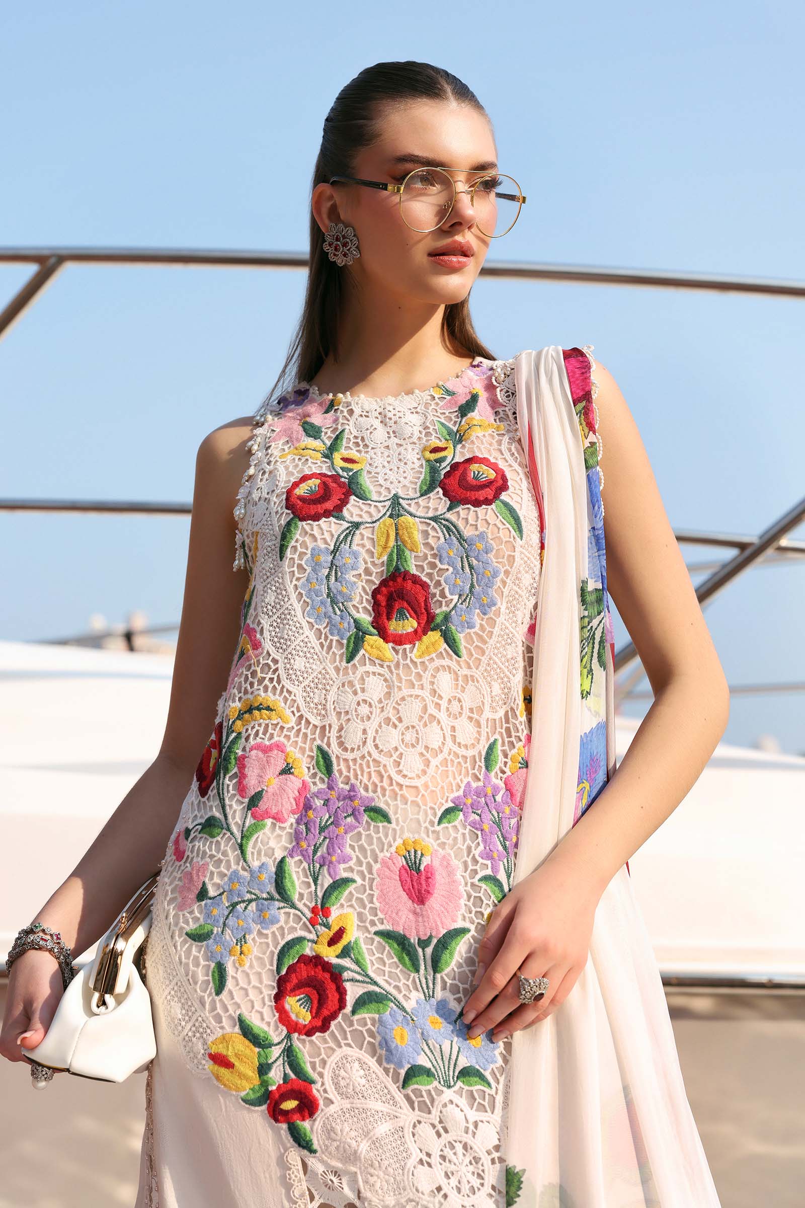 Embroidered Lawn 3 Piece Unstitched With Digital Printed Jacquard Dupatta-5304
