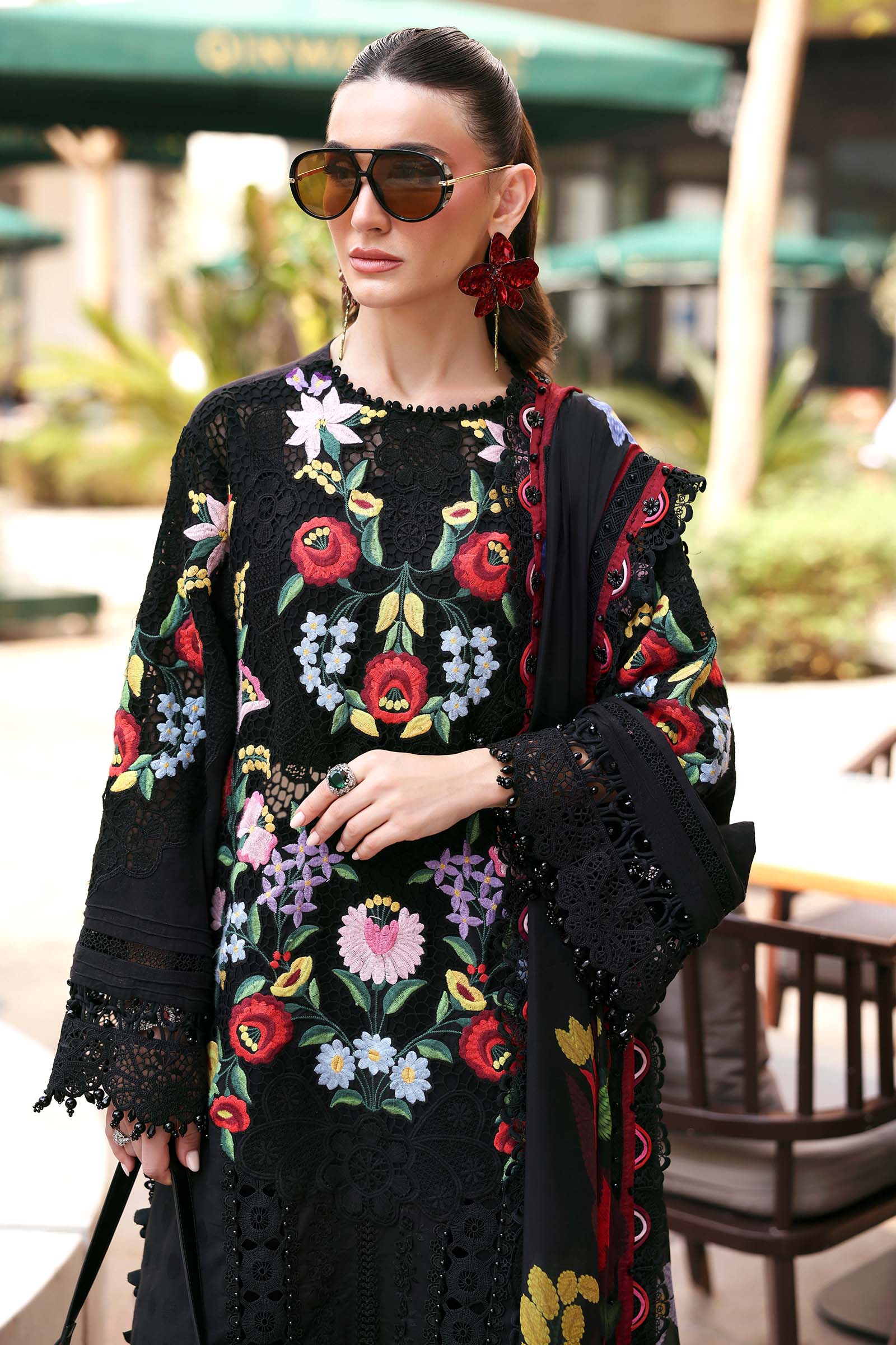 Embroidered Lawn 3 Piece Unstitched With Digital Printed Jacquard Dupatta-5303