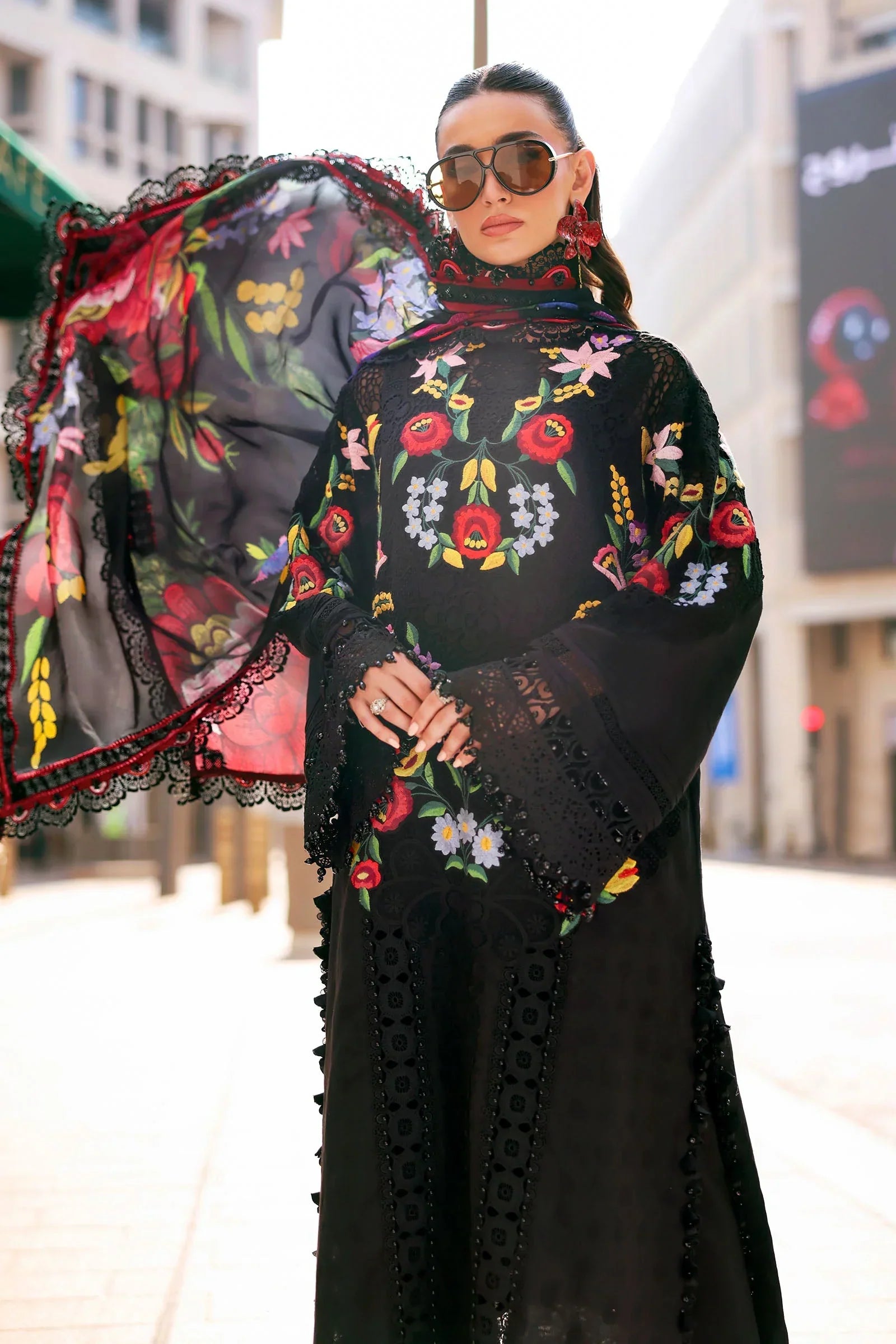 Embroidered Lawn 3 Piece Unstitched With Digital Printed Jacquard Dupatta-5303