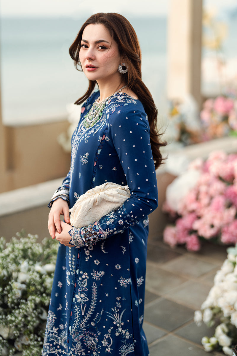 Embroidered Lawn 3 Piece Unstitched Shirt With Khadi Net Embroidered Dupatta-5403