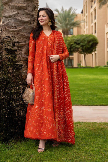Embroidered Lawn 3 Piece Unstitched With Digital Printed Jacquard Dupatta-5301