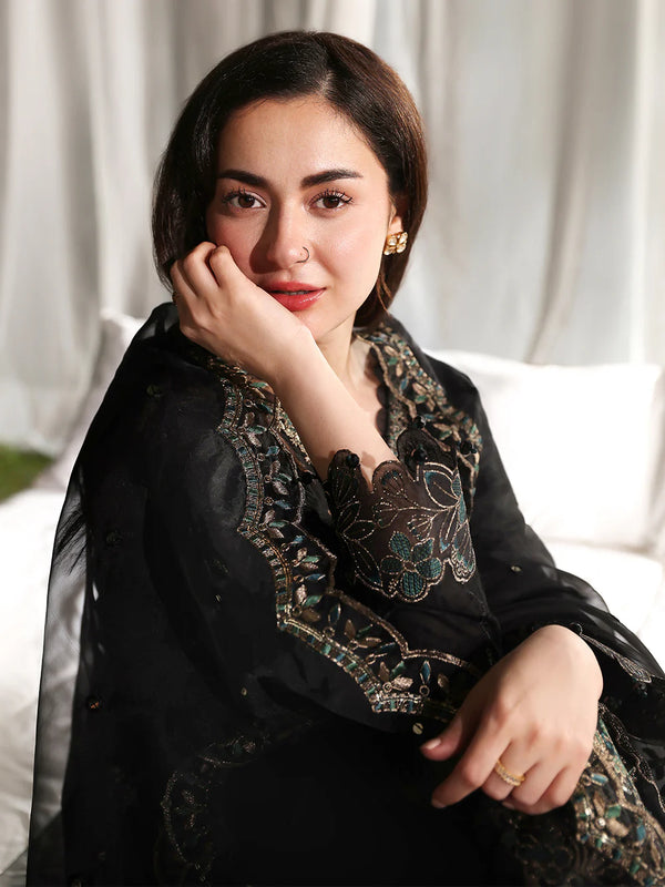 Embroidered Lawn 3 Piece Unstitched With Organza Embroidered Dupatta-5299
