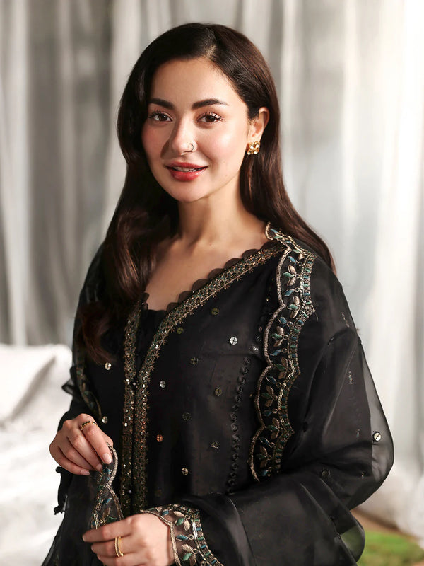 Embroidered Lawn 3 Piece Unstitched With Organza Embroidered Dupatta-5299