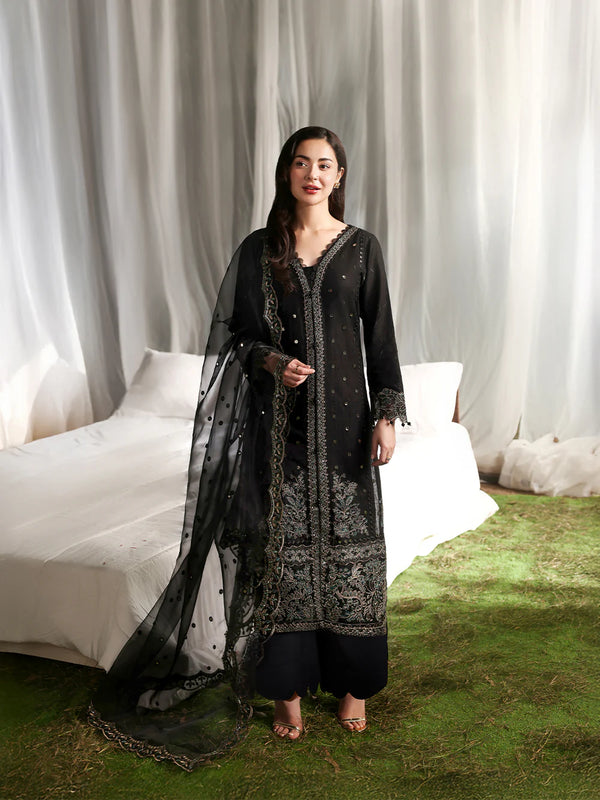 Embroidered Lawn 3 Piece Unstitched With Organza Embroidered Dupatta-5299