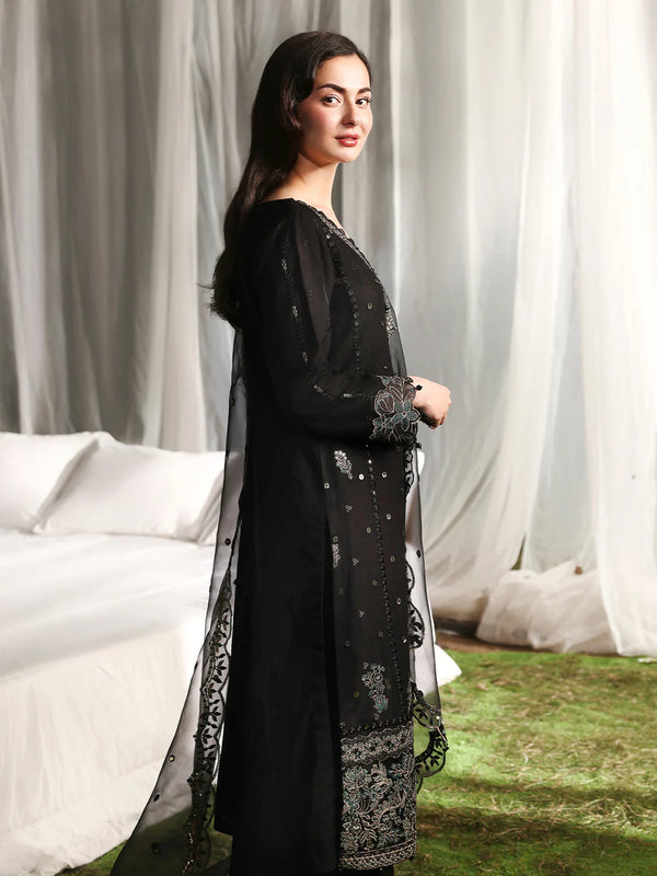 Embroidered Lawn 3 Piece Unstitched With Organza Embroidered Dupatta-5299