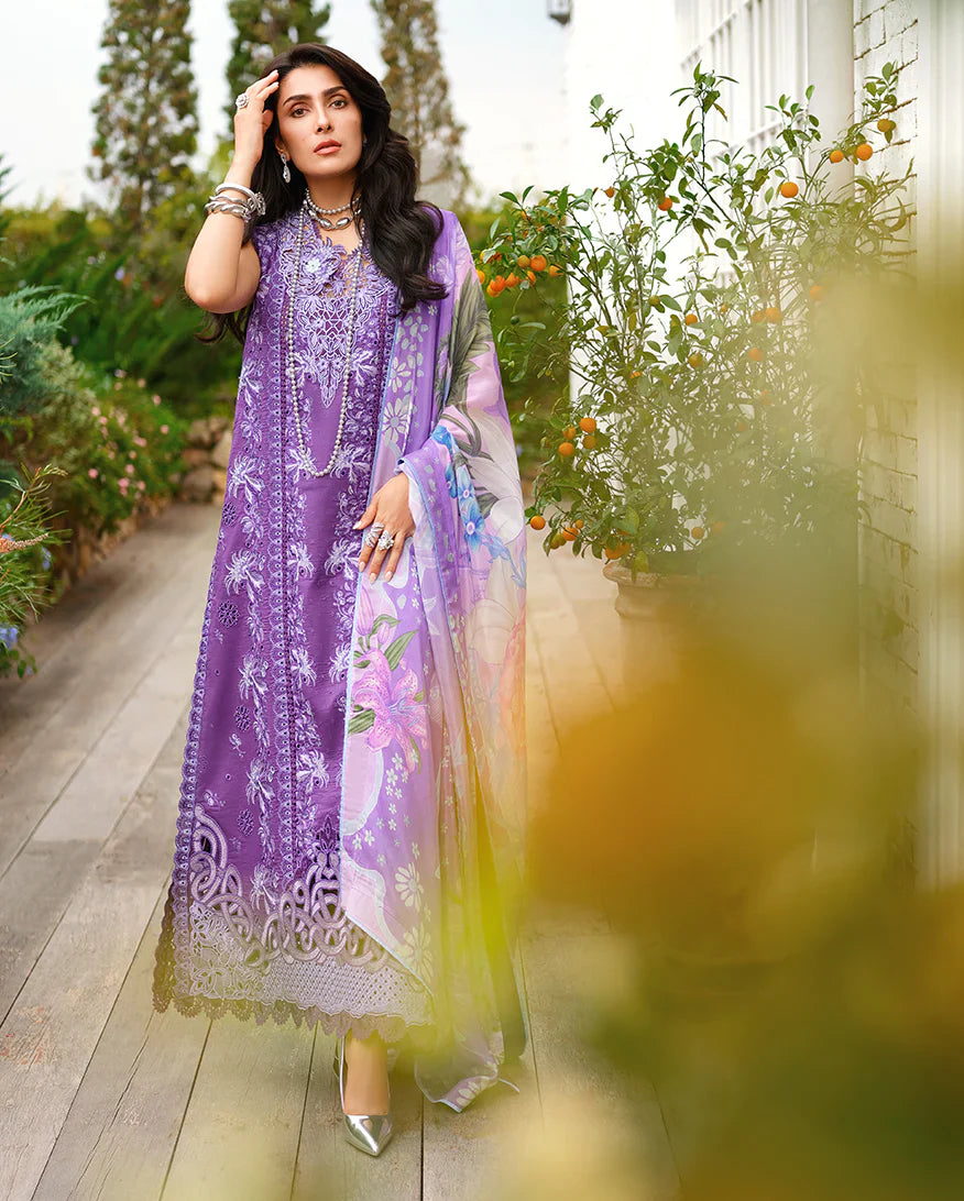 Luxury Lawn Embroidered 3 Piece Suit - Lovers Lane