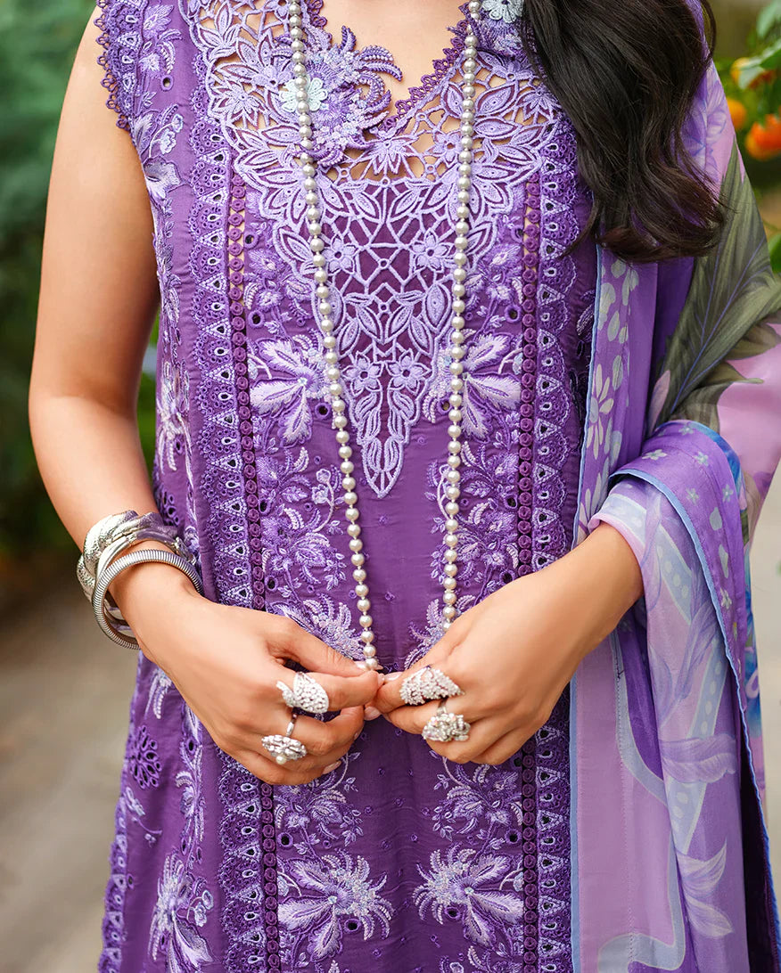 Luxury Lawn Embroidered 3 Piece Suit - Lovers Lane