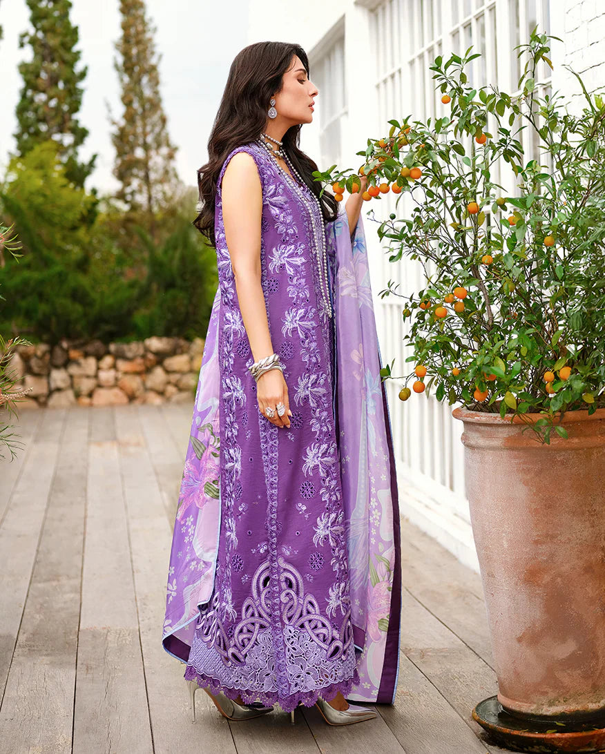 Luxury Lawn Embroidered 3 Piece Suit - Lovers Lane