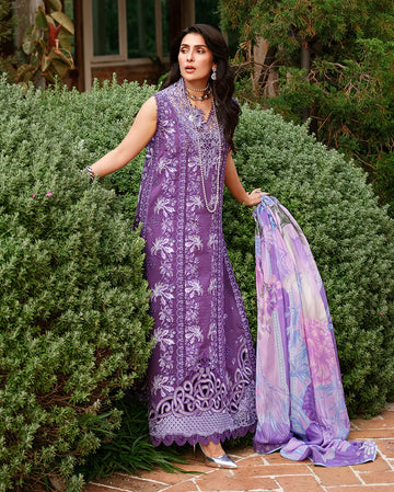 Luxury Lawn Embroidered 3 Piece Suit - Lovers Lane