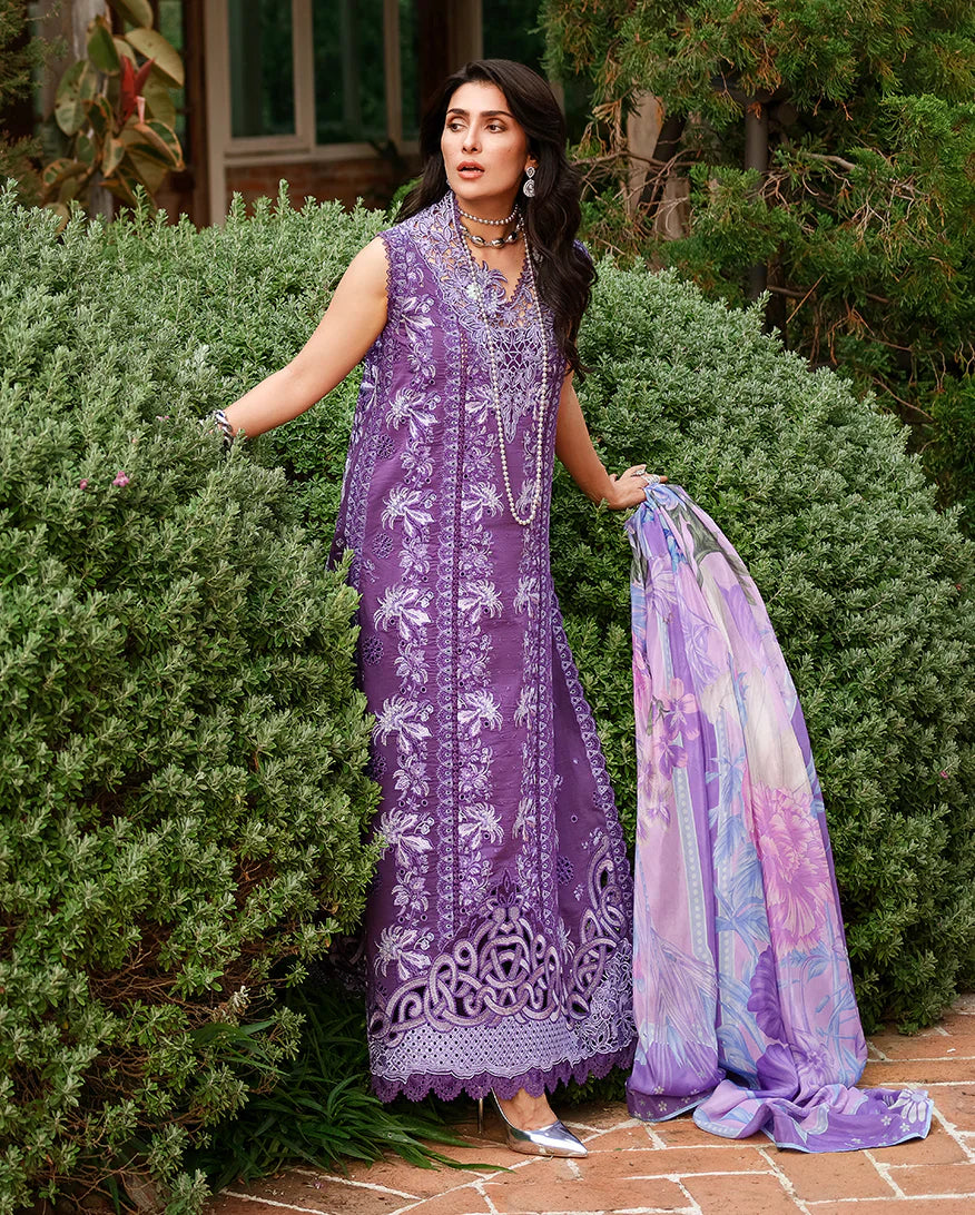 Luxury Lawn Embroidered 3 Piece Suit - Lovers Lane
