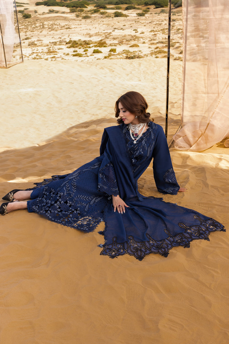 Embroidered Lawn 3 Piece Unstitched With Khadi Net Embroidered Dupatta-5315