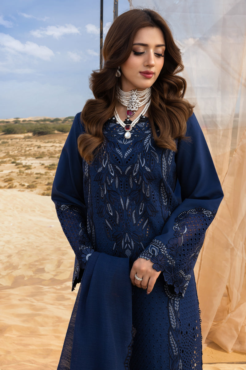 Embroidered Lawn 3 Piece Unstitched With Khadi Net Embroidered Dupatta-5315