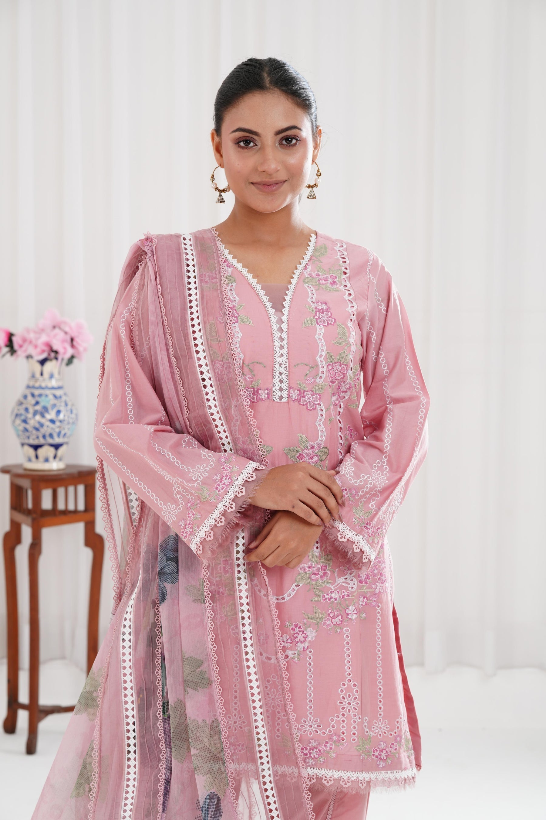 Embroidered Lawn 3 Piece Unstitched With Digital Printed Jacquard Dupatta-5159