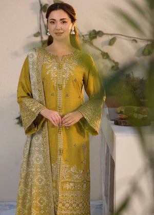 Embroidered Lawn 3 Piece Unstitched Shirt with Digital Printed Jacquard Dupatta - 1324