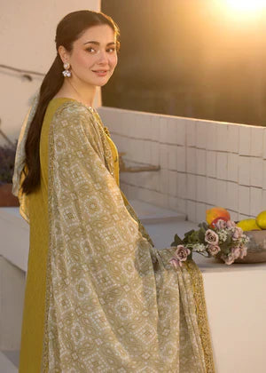 Embroidered Lawn 3 Piece Unstitched Shirt with Digital Printed Jacquard Dupatta - 1324