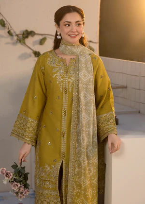 Embroidered Lawn 3 Piece Unstitched Shirt with Digital Printed Jacquard Dupatta - 1324
