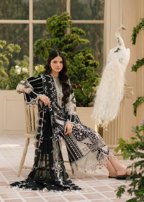 Embroidered Lawn 3 Piece Unstitched Shirt With Khadi Net Embroidered Dupatta-5216