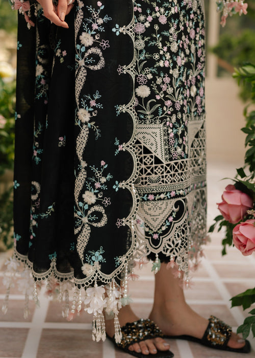 Embroidered Lawn 3 Piece Unstitched Shirt With Khadi Net Embroidered Dupatta-5216