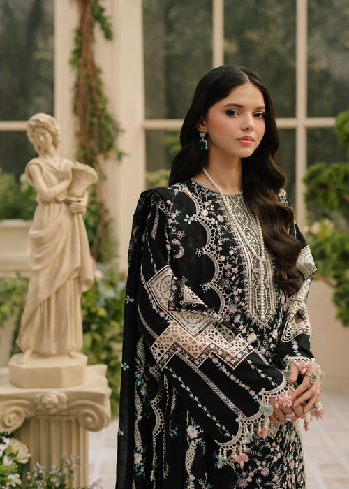 Embroidered Lawn 3 Piece Unstitched Shirt With Khadi Net Embroidered Dupatta-5216