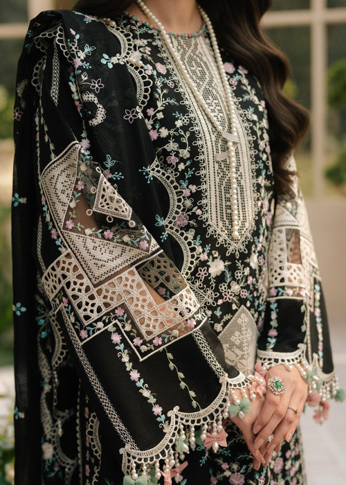 Embroidered Lawn 3 Piece Unstitched Shirt With Khadi Net Embroidered Dupatta-5216