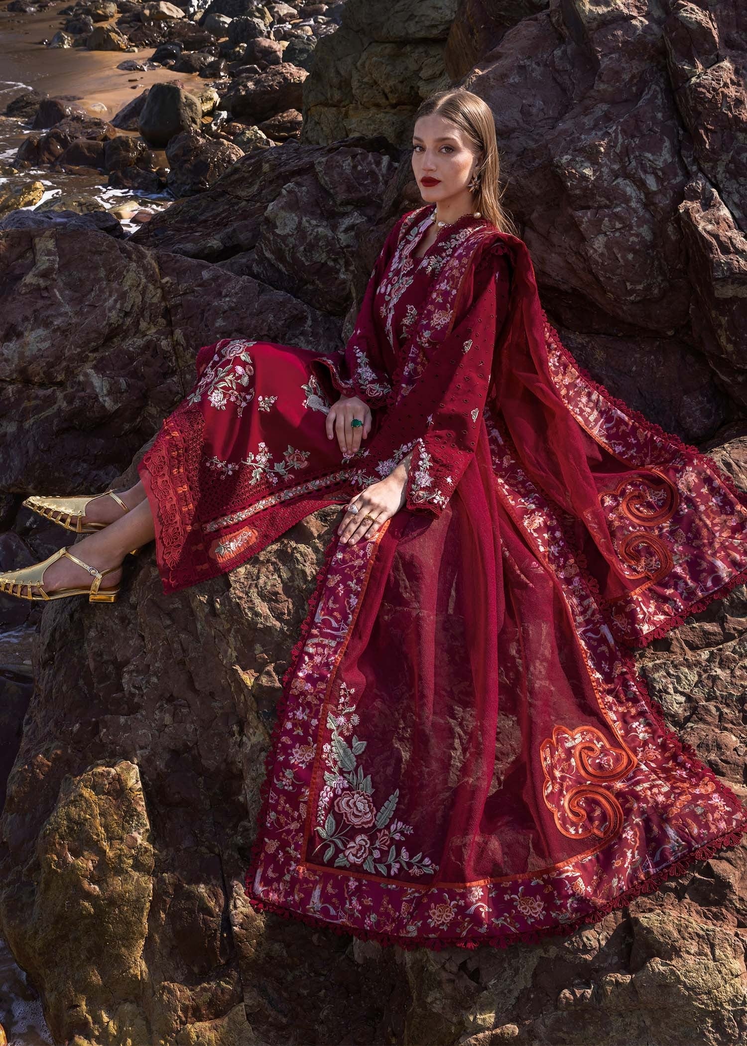 Luxury Lawn Embroidered 3 Piece Suit - Factory Direct Stock