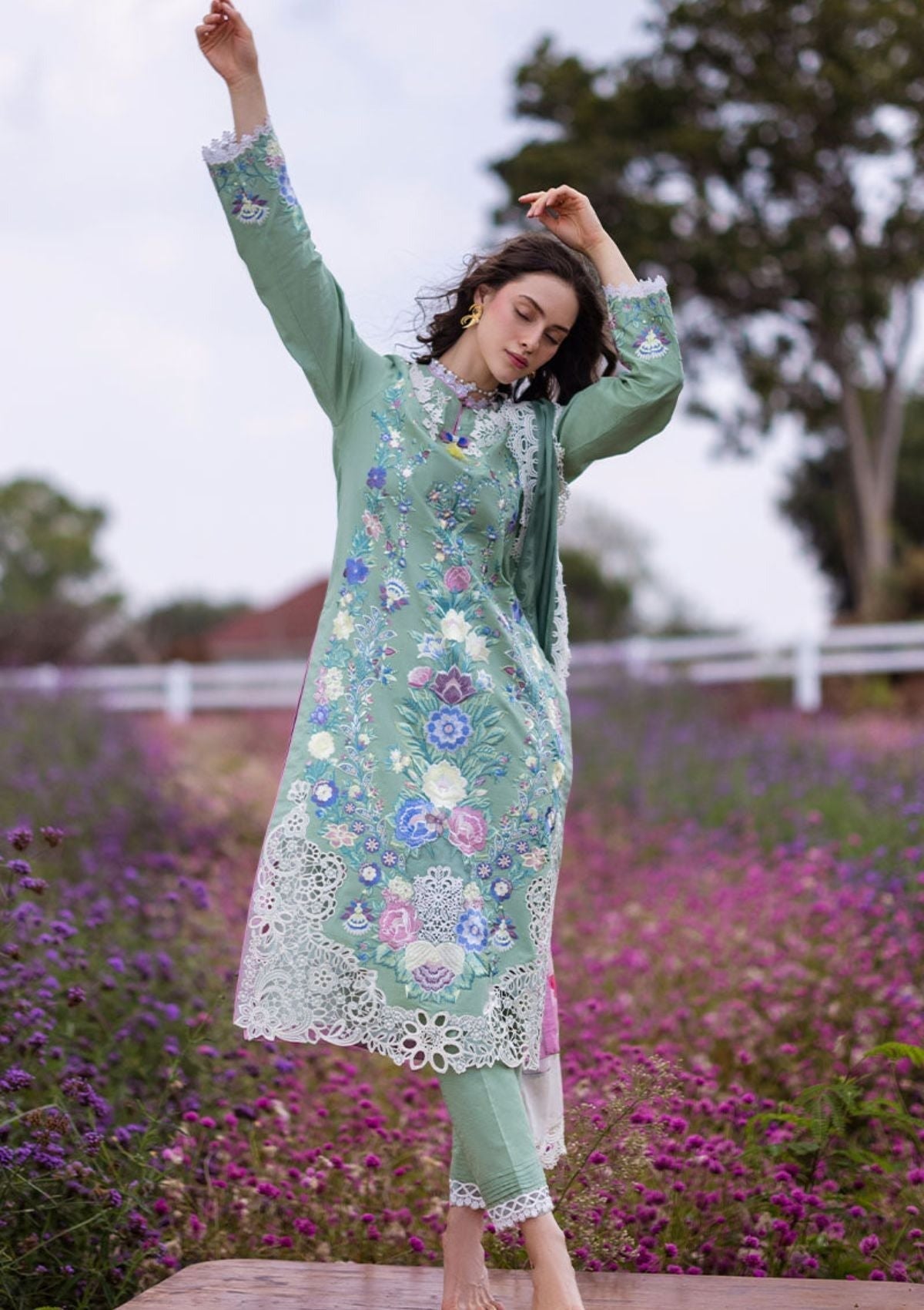Luxury Lawn Embroidered 3 Piece Suit - Factory Direct Stock